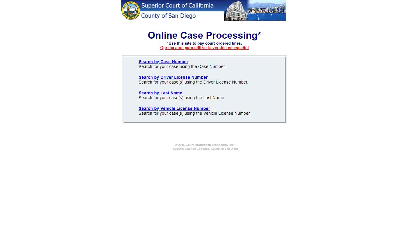 Superior Court of California, County of San Diego Traffic Online ...